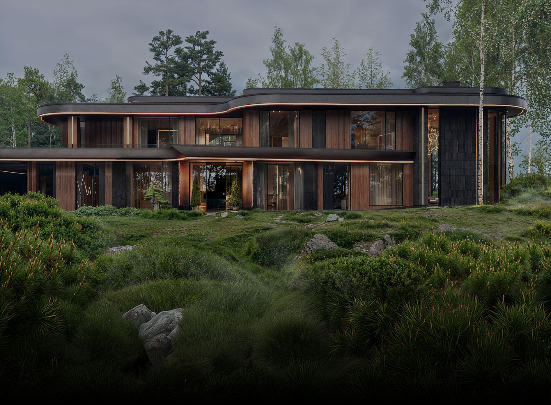 Современный загородный дом AP architects